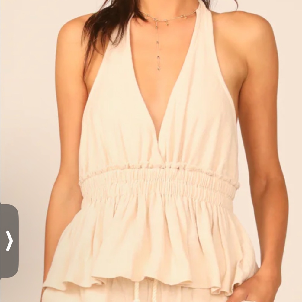 SET Ocean Drive. The Sand New Texture Fabric Halter Top and Pants